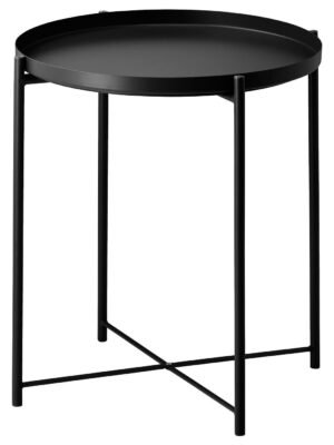 Tray Table Black 45×53 cm