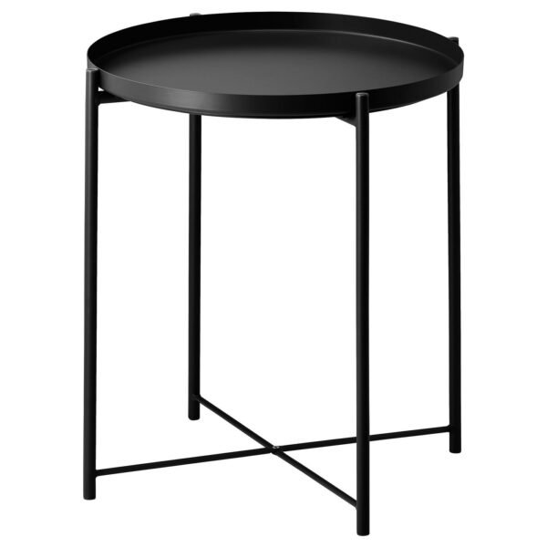 Tray Table Black 45×53 cm