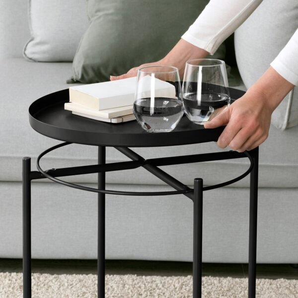 Tray Table Black 45×53 cm