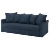 3 Seat Sofa Bed Dark Blue