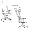 Office Chair with Armrests White