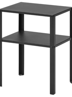 Bedside Table Black 37×28 cm