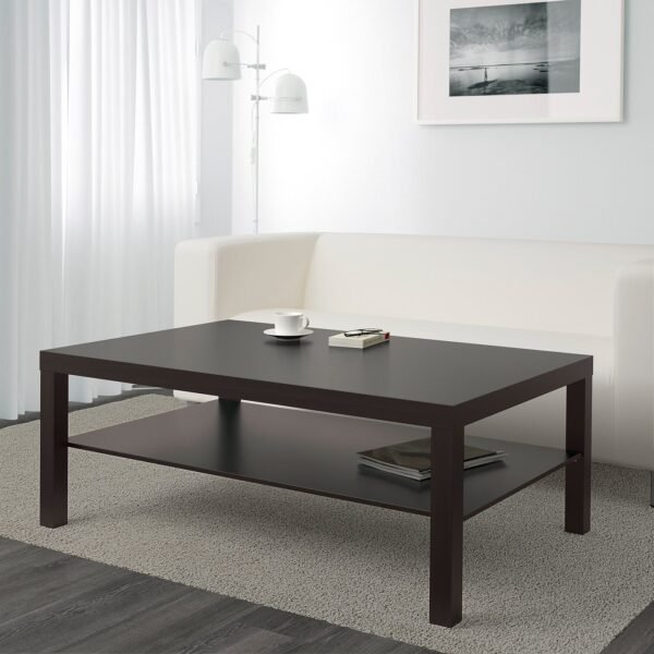 Coffee Table Black Brown 118×78 cm