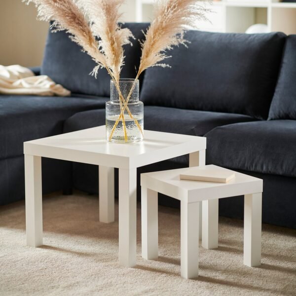 Side Table White 35×35 cm