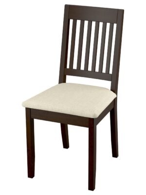 Chair Dark Brown with Light Beige Seat