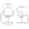 Swivel Chair White Beige