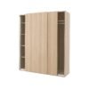 Wardrobe White Stained Oak Effect 200×66×236 cm