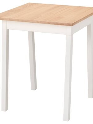 Table Light Brown Stained White 65×65 cm