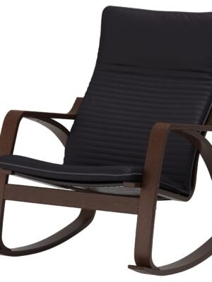 Rocking Chair Brown with Black Cushion