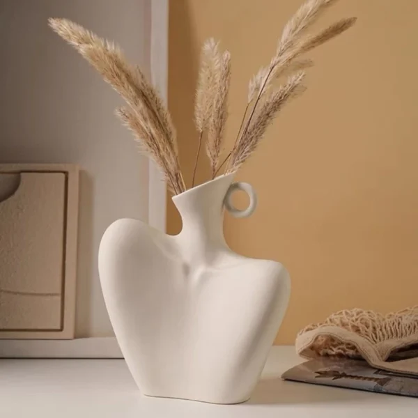 Aesthetic Ceramic Vase Shoulder Sculpture Ceramic