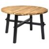 Dining Table Acacia Black 120 cm