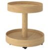Side Table on Castors Oak Veneer