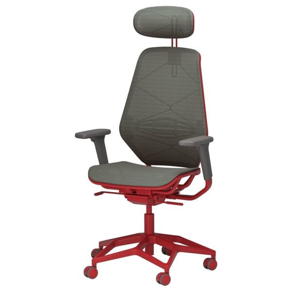 Gaming Chair Grey Red